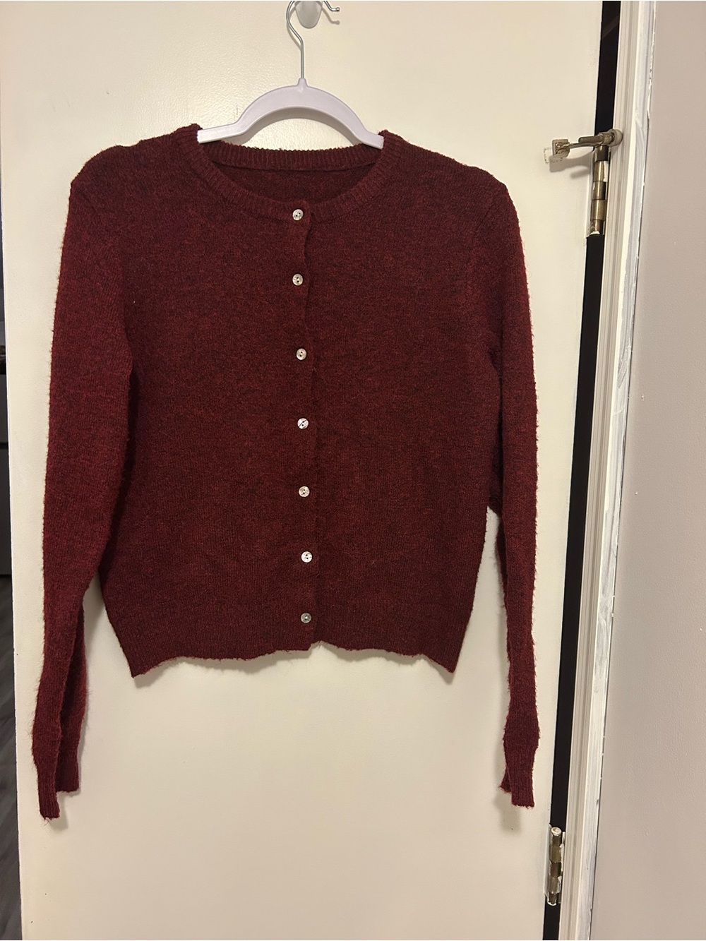 Women’s Burgundy Cardigan